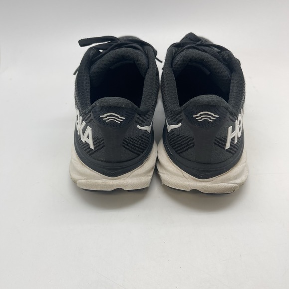 Hoka One One Sneakers Womens 8 B Clifton 9 1127896 BWHT Black Running Gym Shoes - Picture 4 of 10